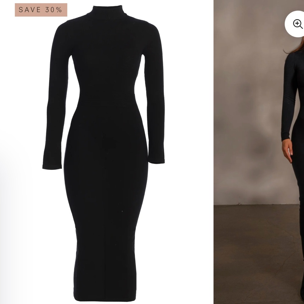 JLUXLABEL Black Long Sleeve Maxi Dress